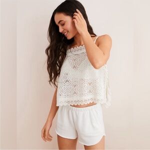 Aerie Lace Summer Boho Tank Top